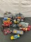 Selection of scale model diecast cars and motorcycles incl. Fossil like new motorcycle clock