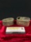 Pair of rare antique brass Chinese inkwells - one inscribed 