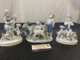 3 Vintage Gerold Porzellan Bavaria Porcelain Figures #4901, #5248, #6545/B