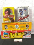 3x sealed Baseball & 1x sealed Basketball card boxes - Topps 40th 91' set, Leaf set Series I etc