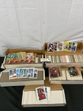 5 card boxes stuffed with Baseball Topps 80's & 90's sets + some basketball - approx 3000 cards