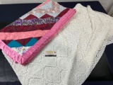 Lace Sheet, and a Handmade Quilt