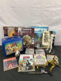 Collectibles incl. vintage Neon Genesis toys, Hero2 camera, Voltron 1984 lunchbox etc