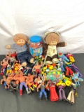 Collection of vintage toys incl. Macfarlane Toys, wrestling action figures, cabbage patch etc