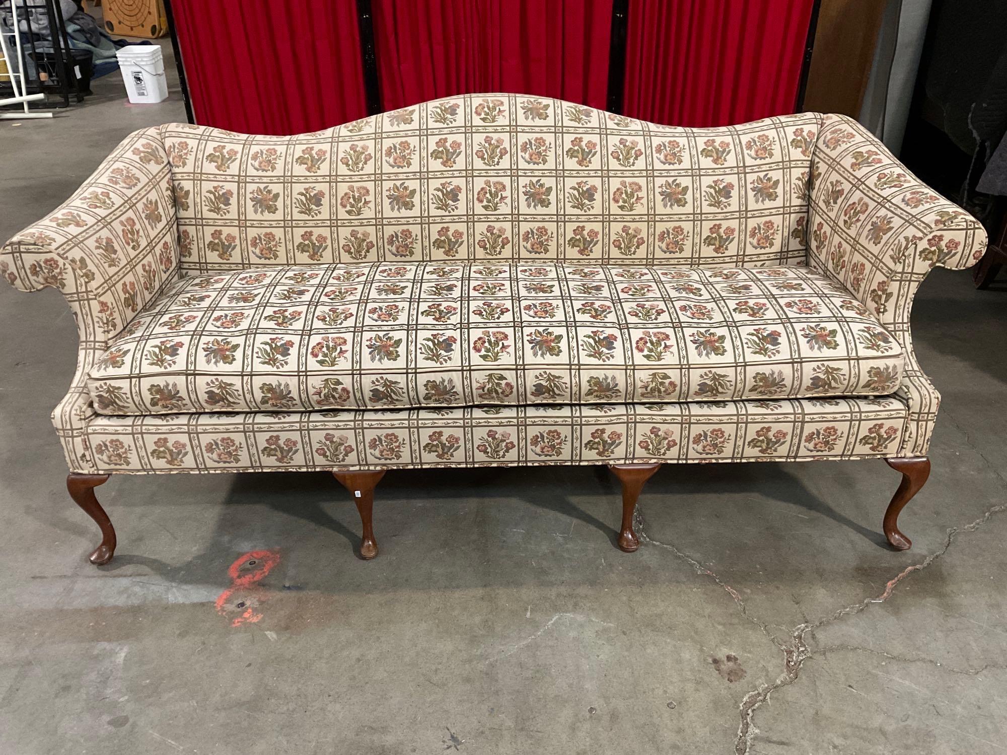 Vintage Harden Furniture floral upholstered sofa Proxibid