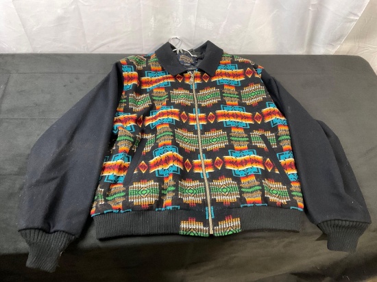 Vintage Mens Pendleton Western Wool Geometric Wool Jacket Size XL