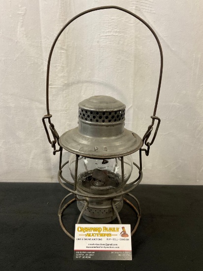 Antique Metal Adlake 3-33 N.P.NY 1910's Railroad kerosene lantern w/ Adlake 300 burner w/ Adlake