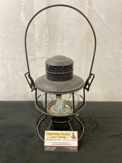 Antique Metal Adlake Kero NPRY 1910's Railroad kerosene lantern w/ Adlake 300 burner