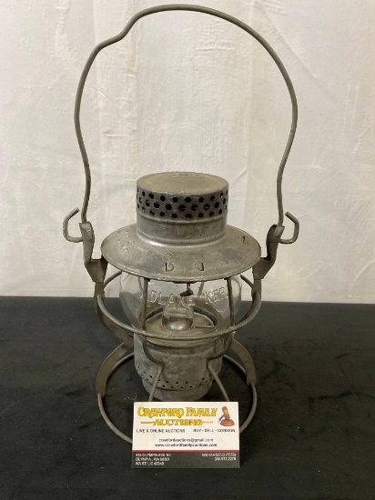 Antique Metal Dietz NYCS 1910's Railroad kerosene lantern w/ Dressel burner & Adlake globe