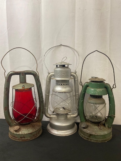 Antique Railroad Train Lantern, Dietz Monarch, Beacon Windproof, Shapleigh Hardware