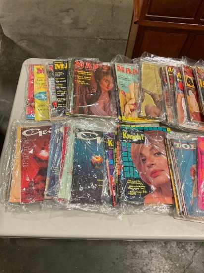 Massive Collection Of Vintage 1950s 70s Assorted Porno Magazines Incl Modern Man Art 2449