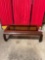 Glass-top wood coffee table w/ tinted beveleled glass - Nice grain - Good condition - See pics