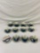 10 Demitasse Cups w/ 11 Saucers 