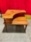 Willett Cherry Mid century 2-tiered curved end table w/ pin legs - See pics