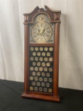 High End The Danbury Mint Complete Never Circulated Presidential Dollars clock