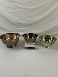 Lot of 3 Vintage Silver-plate Trophy Cups, N.W.M.S. 1st Place, 1975, SCCA/SFR See pics