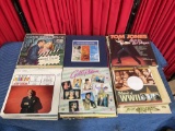 Collection of 50+ Vinyl records including Tom Jones, Michael Jackson, Stoloff, Mancini, & more