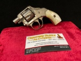 Antique Harrington & Richardson Vest Pocket Safety Hammer Revolver 5rd .32 1 in barrel Pearl Handle