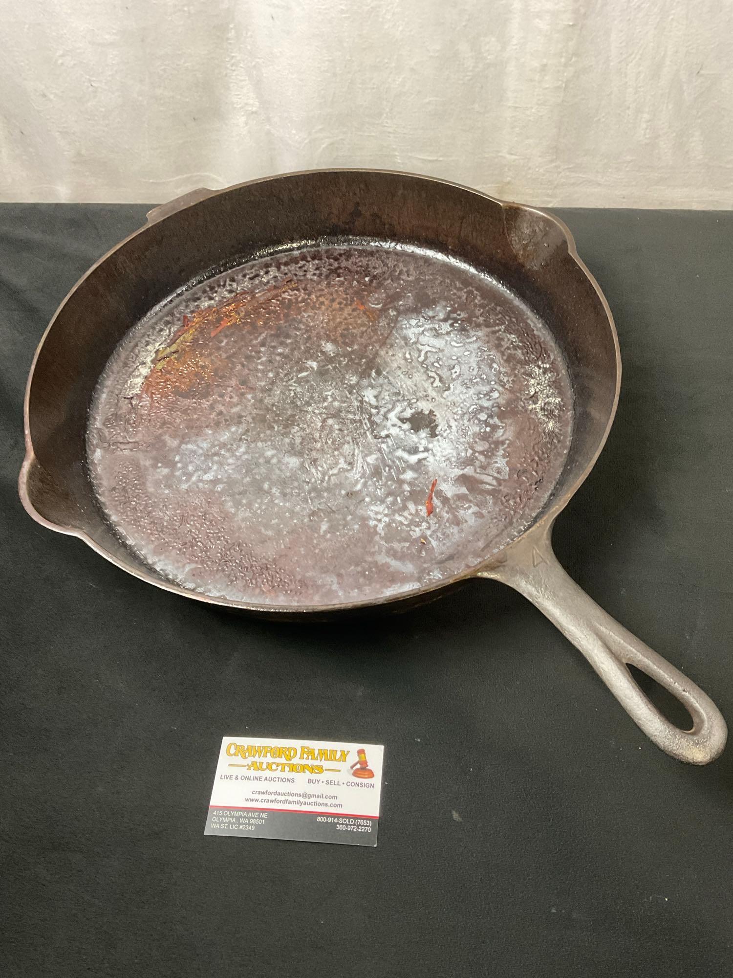 Vintage no. 14 Griswold Cast Iron Skillet | Proxibid