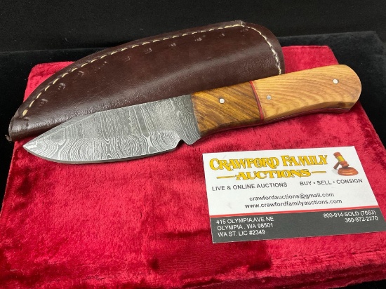 Handmade Damascus steel knife with Two Tone Wooden Handle