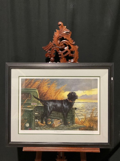 Vintage Framed Print "Old Trucks & Good Dogs" by Larry Chandler. Signed, Ltd Ed. 937/4750. See pics.