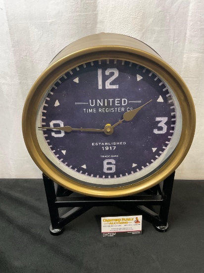 Uttermost Shyam Table Clocks 06094 Brass and Black Metal