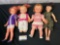 Set of 4 vintage dolls, Crissy Doll by Ideal, Horsman Doll, Ideal Kissy Doll, American Girl Melody