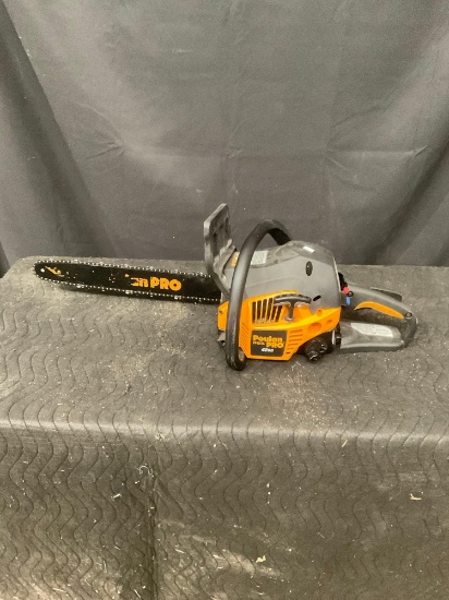 POULAN Pro 42cc Gas Chainsaw w/ 18" Blade PP4218A - Turns over - No gas