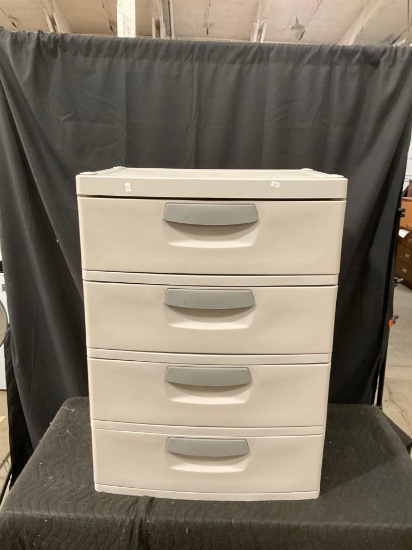 Sterling Gray Plastic Dresser/ Storage Cubby - Fair to good condition - See pics