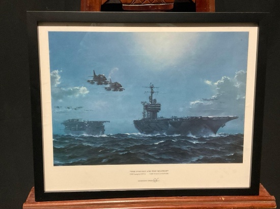 Framed Print titled The Fustest and the Mostest USS Langley & USS Nimitz McDonnell Douglas
