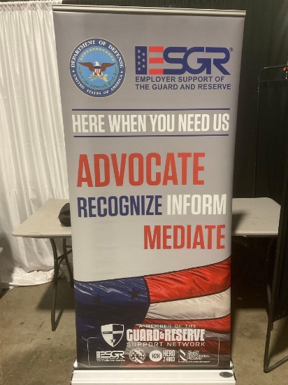 Retractable Banner Display ESGR for the DOD, Business Display