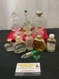 Collection of vintage Perfume Bottles, Nina, Forever by Elizabeth Taylor, Shalimar by Guerlain &m...