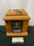 Antique Genuine USPS P.O. Box Door in handmade wooden case w/ Coin slot