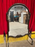 Antique Berkey & Gay Walnut Dressing Table Mirror. Measures 26