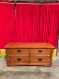 Vintage Powell Mission Style Wooden Chest w/ Storage Compartment. Measures 49