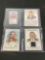 Collection of Topps Celebrity Trading Cards 3 Signed & 1 Memorabilia Card - See pics