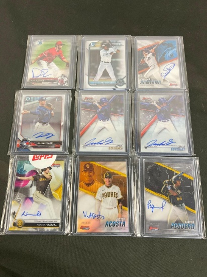 Collection Of Topps Bowman's Best Signed Baseball Cards - See pics