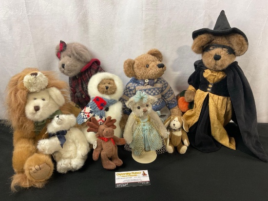 Collection of Boyds Bears, 8 pieces incl. Endora Spellbound, Melvin Sortalion, and more