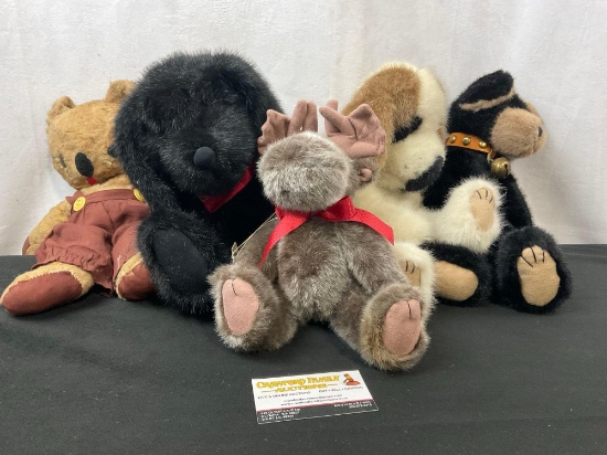 5 Boyds Bears Larger Doll, Russ Berrie, Burlington P Beanster, and more