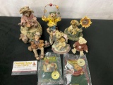 Boyds Bears Composite Bear figures, incl. Special F.O.B. 1999 & 2001 editions, Music Box, 8 pieces