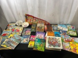 About 25 Books, mostly Childrens, Some with matching Cassette Tapes, Washington Flag, & more