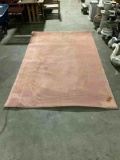 Vintage Pale Pink Wool Area Rug. Measures 107