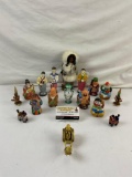 17 pcs Vintage Asian Art Souvenir Collection. Ceramic Chinese Kings Figurines. See pics.