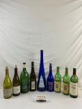 9 pcs Vintage Wine Bottle Collection. Inglenook Limited Cask Wines. Peconic Bay. See pics.