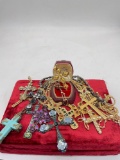 Large selection of cross and religious theme necklaces see pics - nice collection!