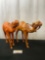 Pair of Wrapped Leather Camel Figures w/ Bits and Bridles, 13 inches tall