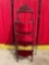 Vintage Ornately Carved Rosewood Curved Front Curio Shelf w/ 5 Tiers. Stands 57.5
