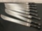 Set of 8 18 inch Steel Machetes, like new w/ plastic handles