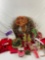 Approx 15+ pcs Assorted Christmas Decorations. Christmas Wreath in Storage Box. See pics.