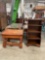 2 pcs Vintage Wooden Furniture Assortment. Coffee Table & 4 Shelf Bookcase. See pics.